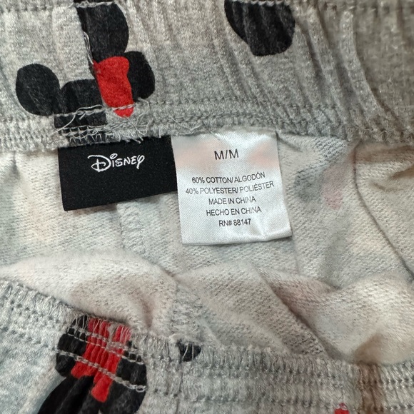 Disney Pajama Shorts Woman’s Size Medium Mickey Minnie Drawstring - Picture 3 of 5